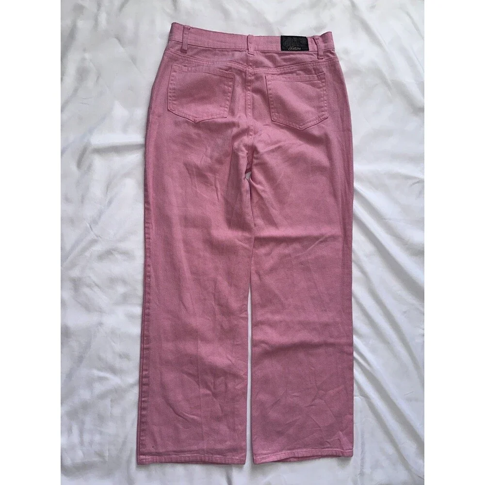 JUSTICE x Wicked The Movie Pink Sparkle Baggy Jeans Size 16 Metallic